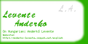 levente anderko business card